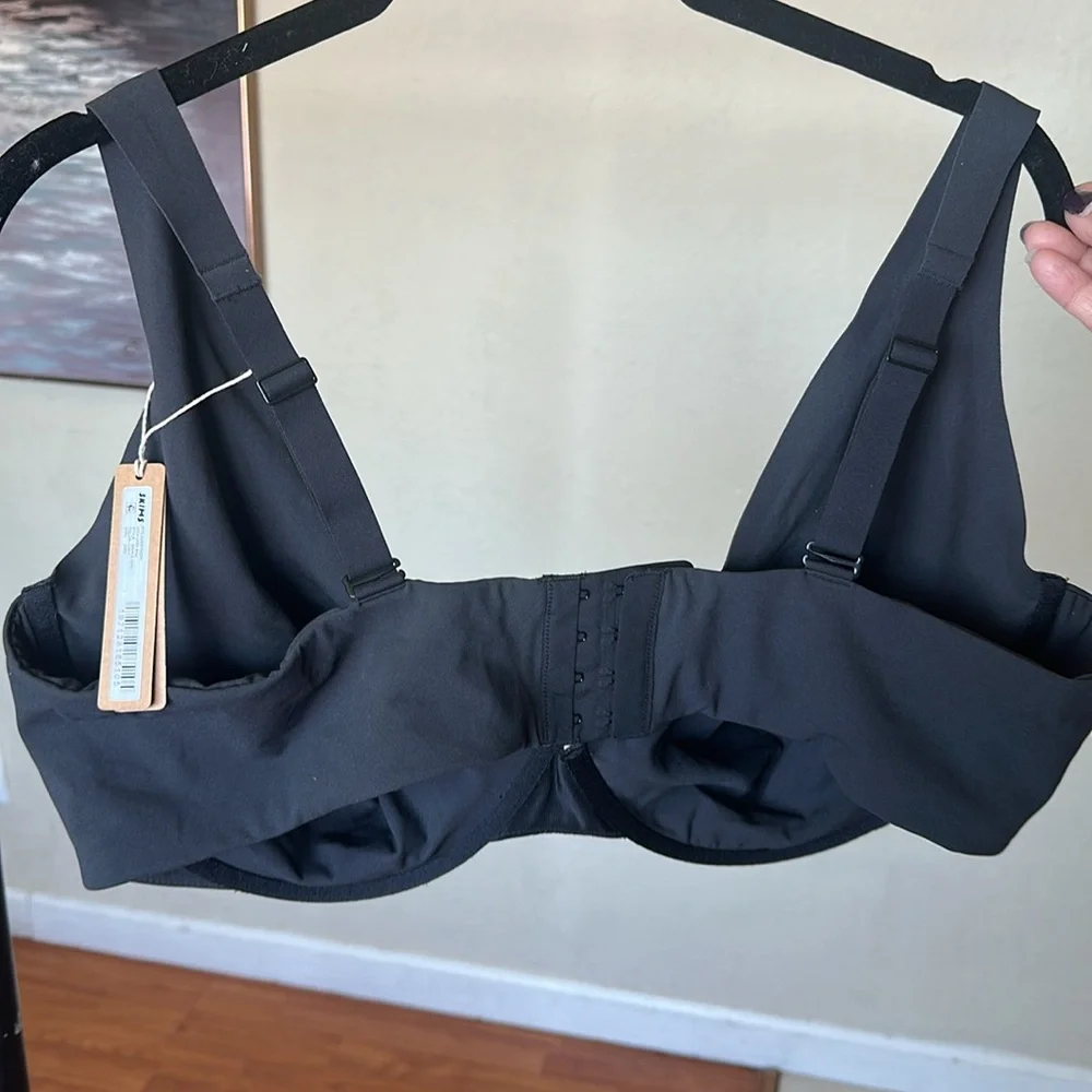 SKIMS FITS EVERYBODY UNLINED DEMI BRA STYLEBR-UWR-2293 COLOR:ONYX SIZE 46 DD NWT - Picture 2 of 3
